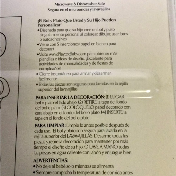 NEW Playtex Create My Own Bowl & Plate Stage 3 Blue BPA FREE - Picture 8 of 11